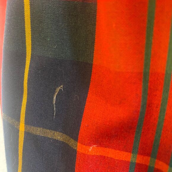 Vintage Excalibur Down Filled Reversible Bomber Jacket Ivory Plaid 80s 90s - Picture 13 of 16